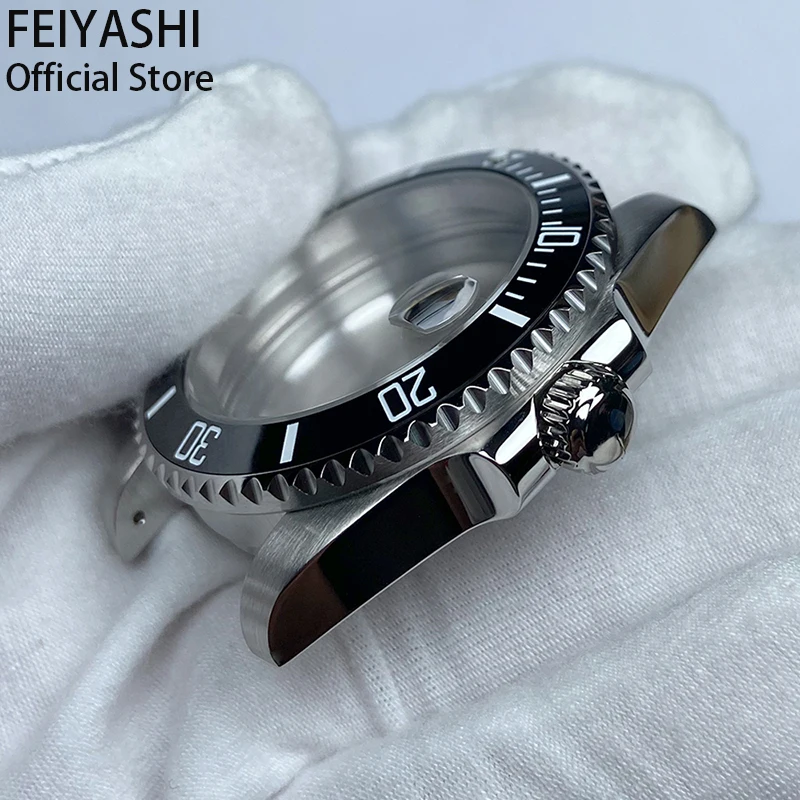 40mm 316L Stainless Steel Submariner Men's watches case Ceramic Bezel accessory Sapphire For seiko nh35 nh36 8215 dial movement