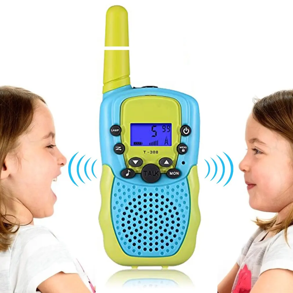 

1 Pc T388 Kids Walkie Talkie 8 Channels LCD VOX Screen Long Distance 3KM For 3-12 Years Old Boys Or Girls