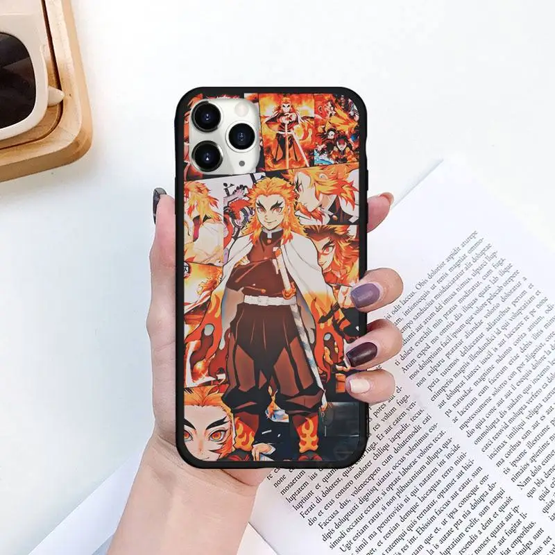 

Rengoku Kyoujurou Demon Slayer Phone Case for iPhone 11 12 pro XS MAX 8 7 6 6S Plus X 5S SE 2020 XR Luxury brand funda coque
