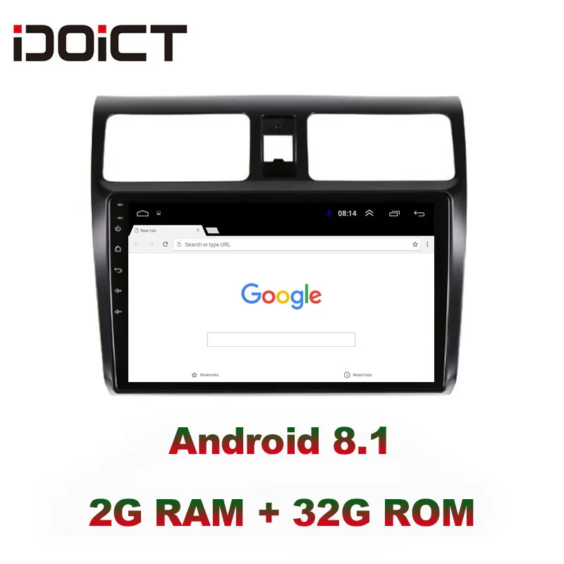 IDOICT Android 8 1 IPS 2G + 32G автомобильный DVD плеер GPS навигация Мультимедиа для Suzuki Swift