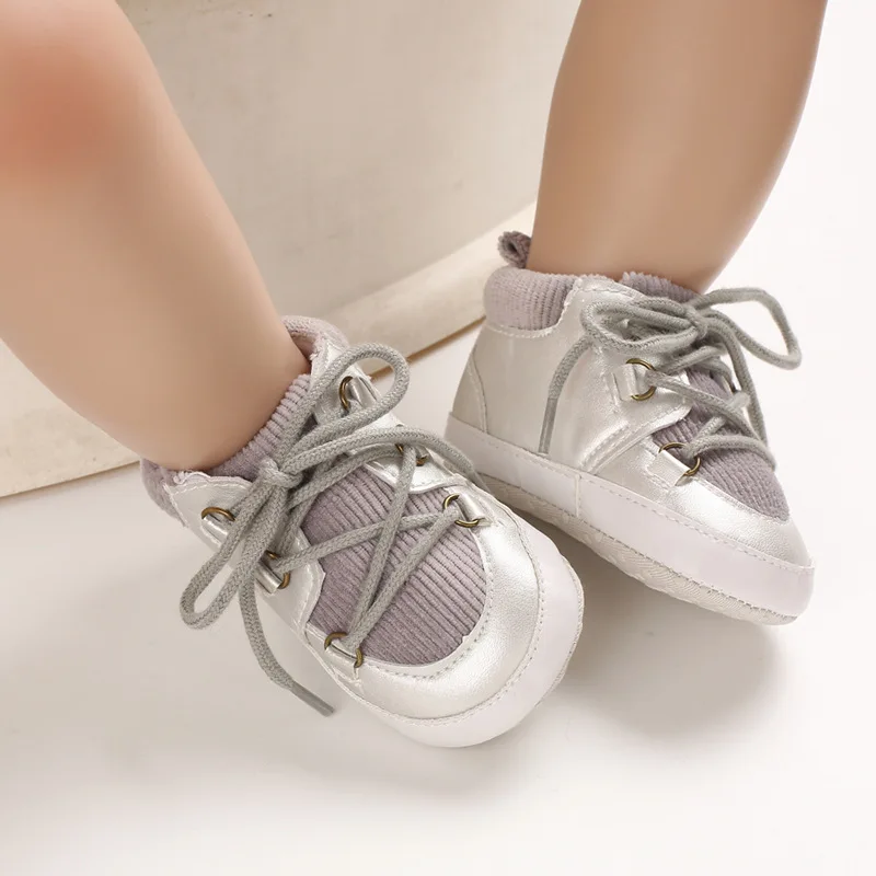 New Spring and Autumn 2019 01-year-old Infant Footwear Soft-soleted Mid-top with Casual Shoes | First Walkers