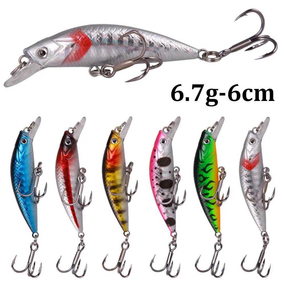 

6.7g-6cm Minnow Fishing Lures Artificial Hard Fish Lures Freshwater Saltwater Wobbler Fish Bait Fishing Lures Tackle