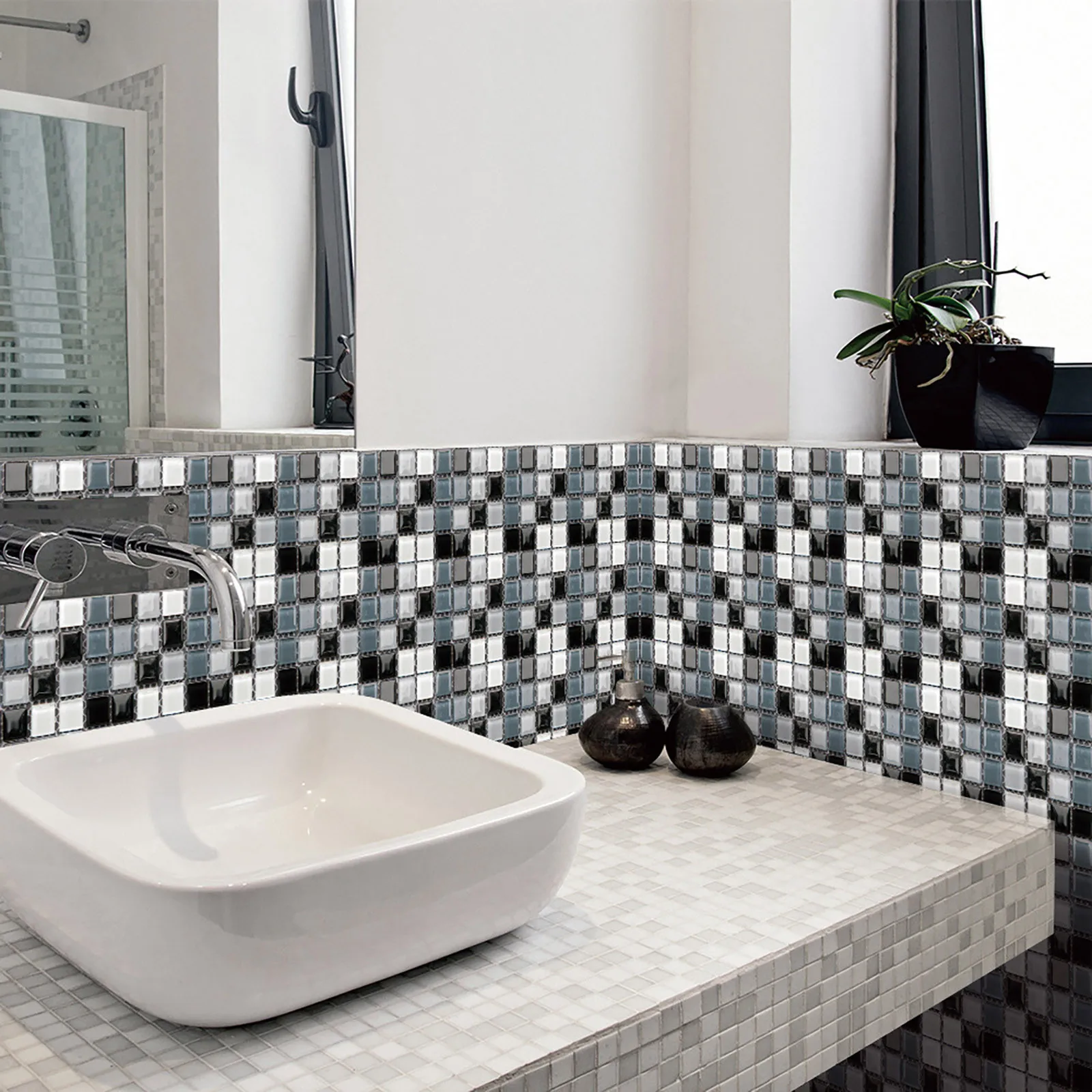 10pc 3d Crystal Magic Gel Tiles Self Stick Mosaic Tile For Kitchen And Bathroom Backsplash Creative Brick Wallpaper | Дом и сад