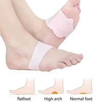 2pcs arch support orthopedic foot pad flat feet high arches foot valgus correction massage feet silicone pedicure socks insole