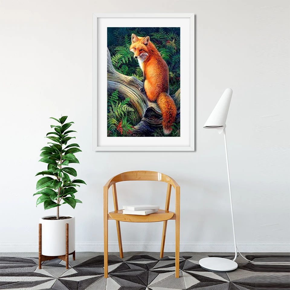 AZQSD Алмаз Живопись Свет Фокс Вышивки Крестом Home Decor Алмаз Вышивка Животных Аватар Стразы Подарок Ручной Работы Стены Искусства