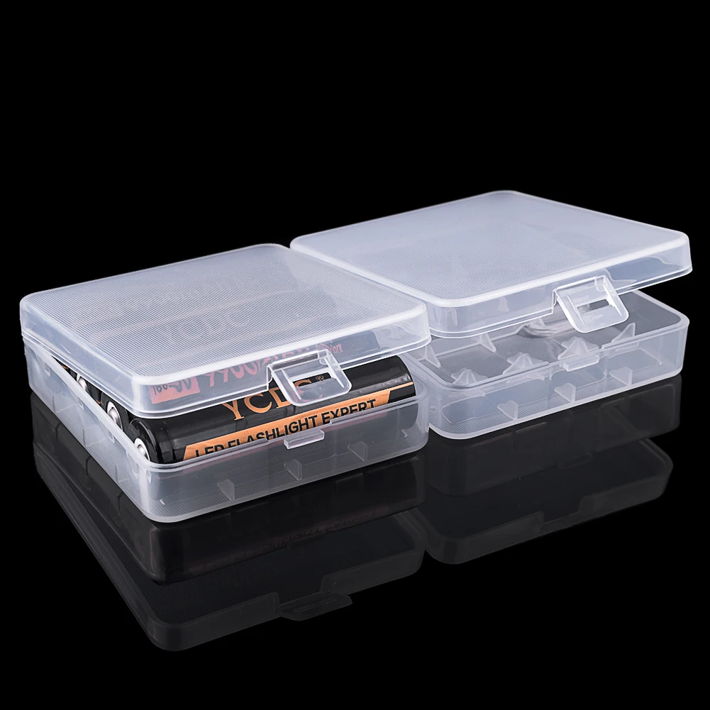 YCDC 18650 Battery Storage Box Case for 4 x 18650 Batteries Store Boxes Holder Transparent Container 18650 Battery Box