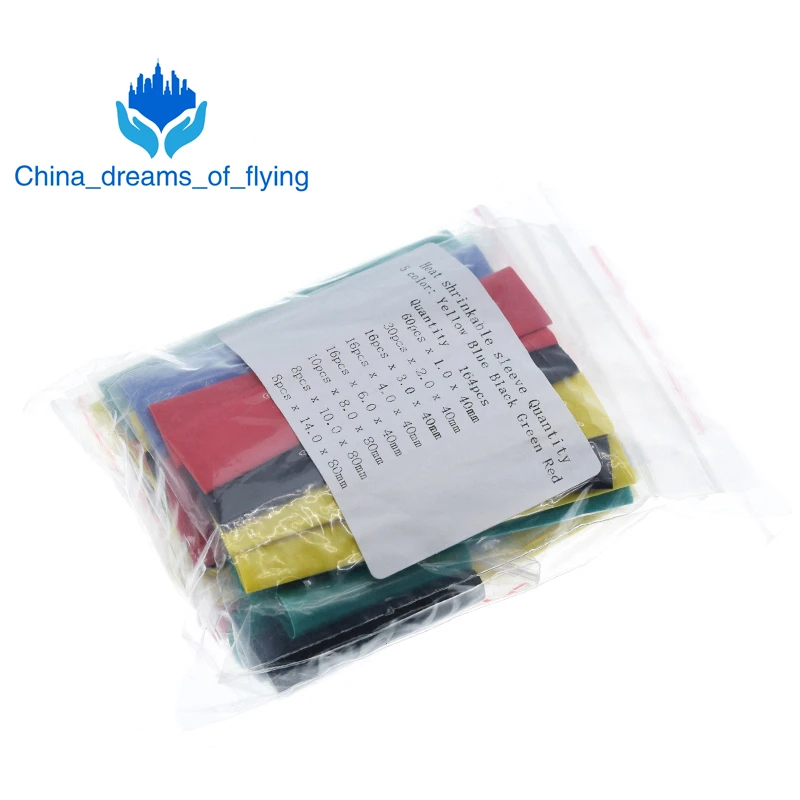 Комплект разнообразных термоусадочных трубок полиолефиновые трубки с