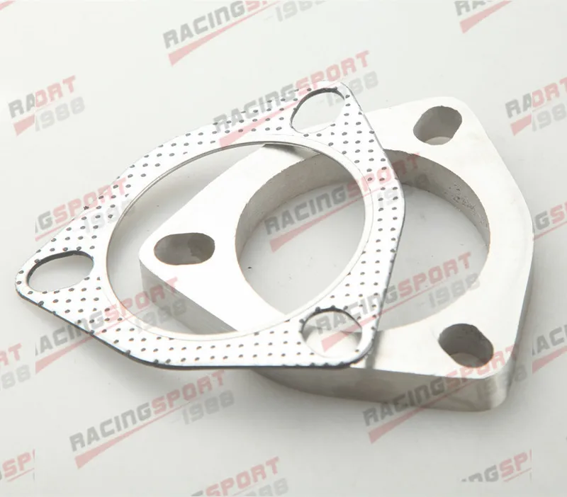 

2.25" ID Stainless Header Downpipe Exhaust Flange And Exhaust Gasket 3 Bolt