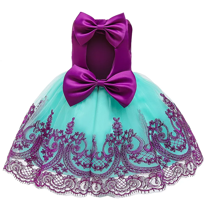 Baby Girl Dress 1 Year Birthday Party Tutu Princess Kids Dresses For Girls Bowknot Wedding Gown Children Clothing vestidos | Детская