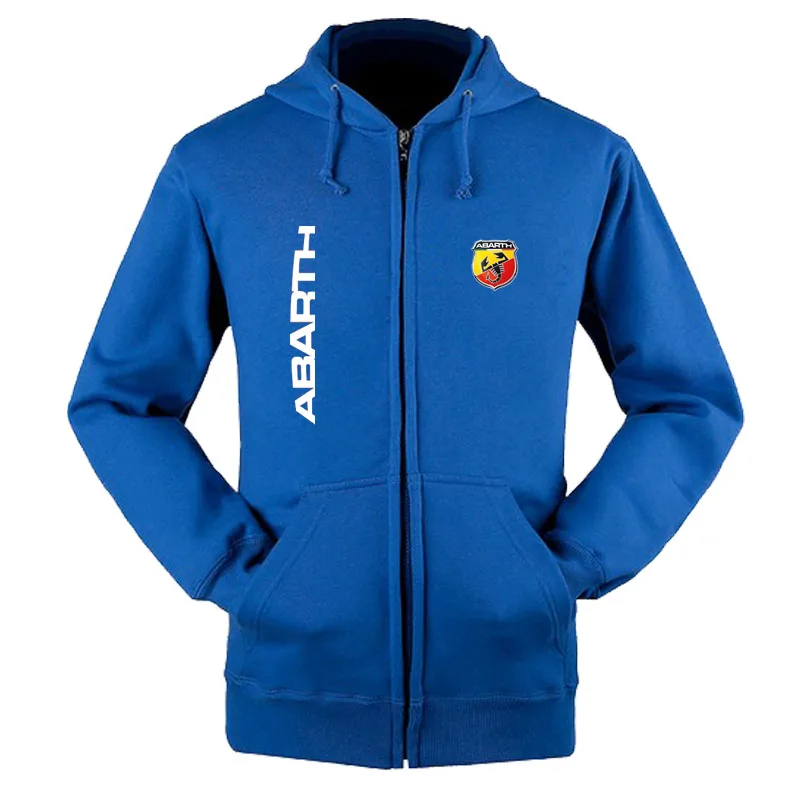 

Hoodies Men for Abarth Car Logo Print Casual Long Sleeve Hooded Sweatshirts Mens zipper Jacket Man Hoody Clothing