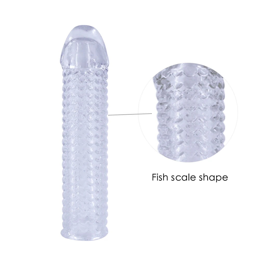 Многоразовые презервативы с рисунком рыбьей чешуи рукав для пениса задержка