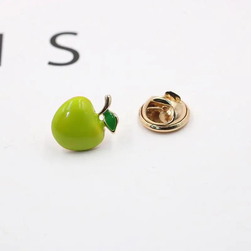 Зеленые броши в виде яблок для женщин товары вечеринок модные аксессуары эмаль