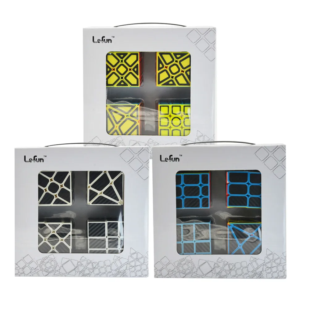 4 шт. Lefun Куб Стиль ветряная мельница ось Фишер куб зеркало Волшебная скорость