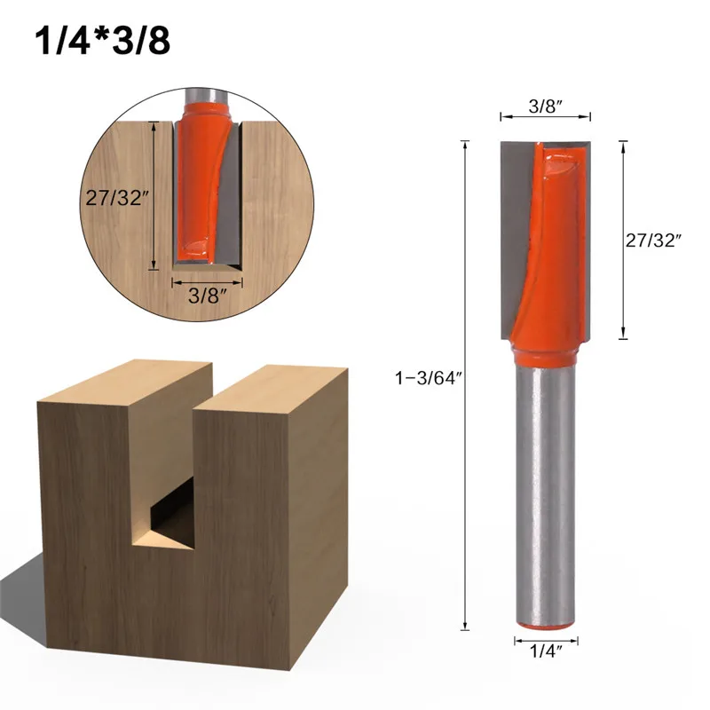 1/4 Shank Cleaning bottom Engraving Router Bit Milling Cutter Woodwork Woodworking Tools CNC Cutters Endmill for Wood | Инструменты