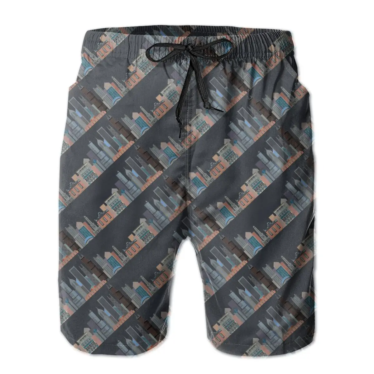 

Beach I Love Skyline,City,Art Breathable Quick Dry Funny Male Shorts