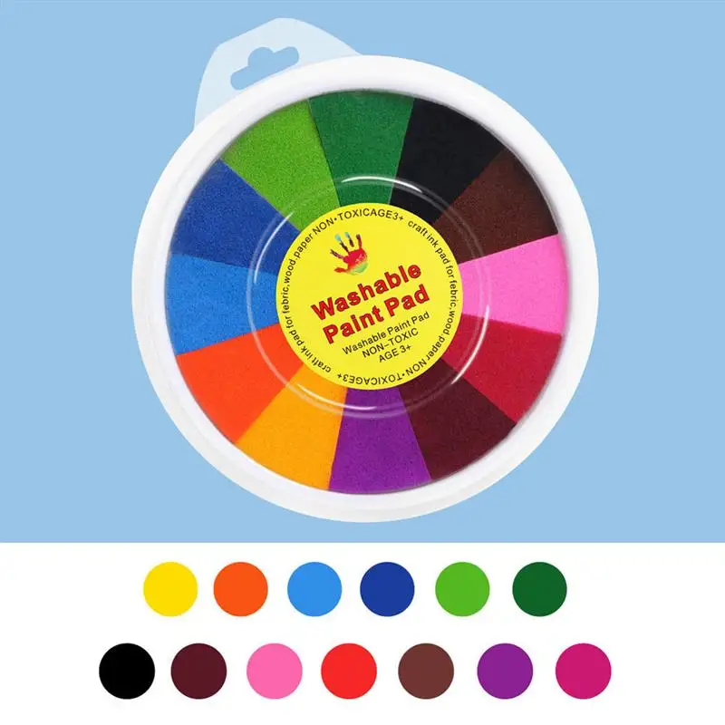

Забавные 8 цветов чернила прокладка для печати DIY Пальчиковые краски Craft Scrapbooking большой круглый стержень для образования детей Рисунок Игру...