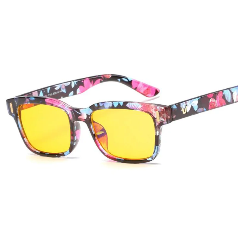 Floral Yellow RBENN синий свет Блокировка Компьютерные очки для мужчин и женщин ночного видения очки для вождения мужской анти синий свет игровые очки UV400 - Цвет оправы: Floral Yellow