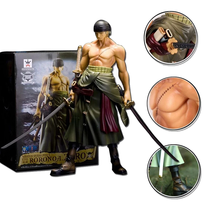 

Hot Anime Roronoa Zoro Figure SHF PVC 26cm One-Piece Action Figures Anime Toys Zoro Model Action Figures For Kids