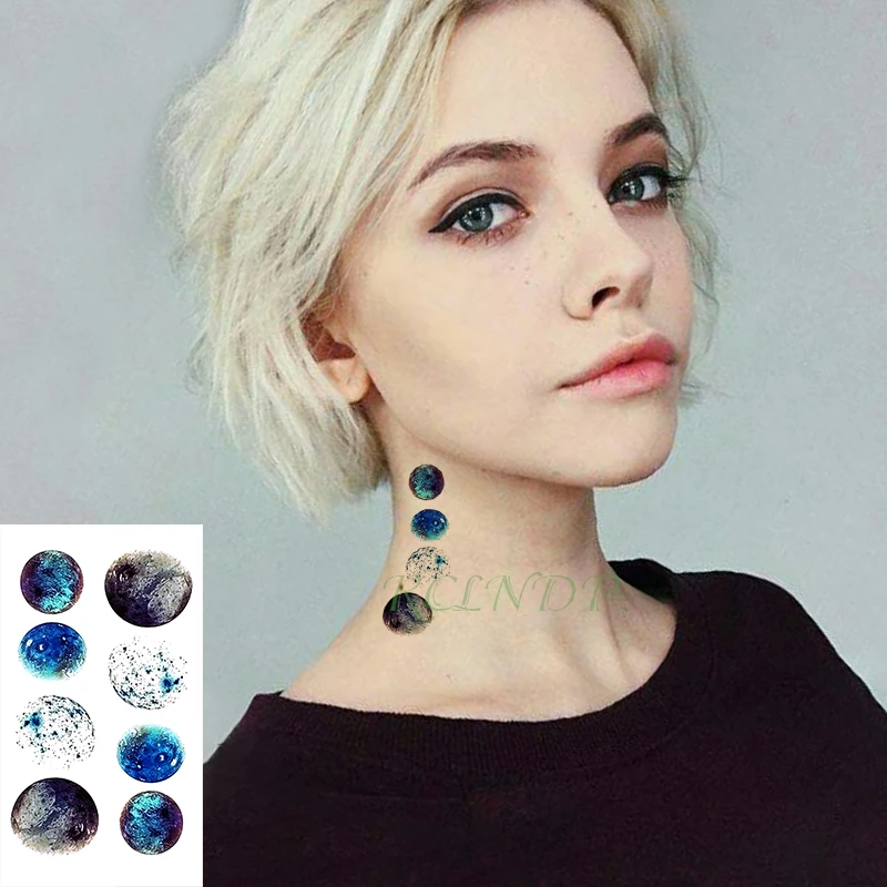 Водостойкая Временная тату-наклейка с буквами номер восемь Милая женская тату