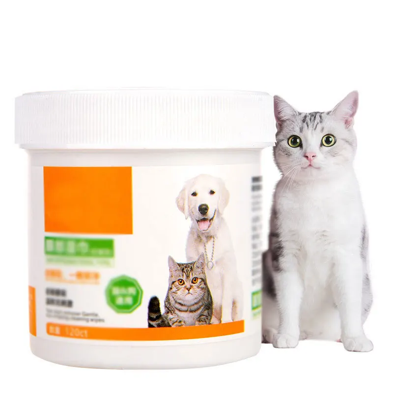 120 шт. в бутылке экстракт эалоэ влажные салфетки для собак кошек других домашних