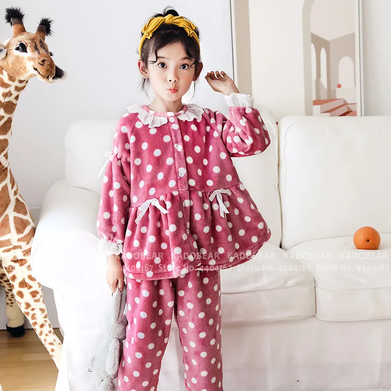 Рождественский пижамный комплект из кораллового флиса детский Пижамный костюм