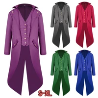 2022 mens long sleeve stage jacket cool steampunk long coat tooling coat vintage prince coat medieval tuxedo cosplay costume