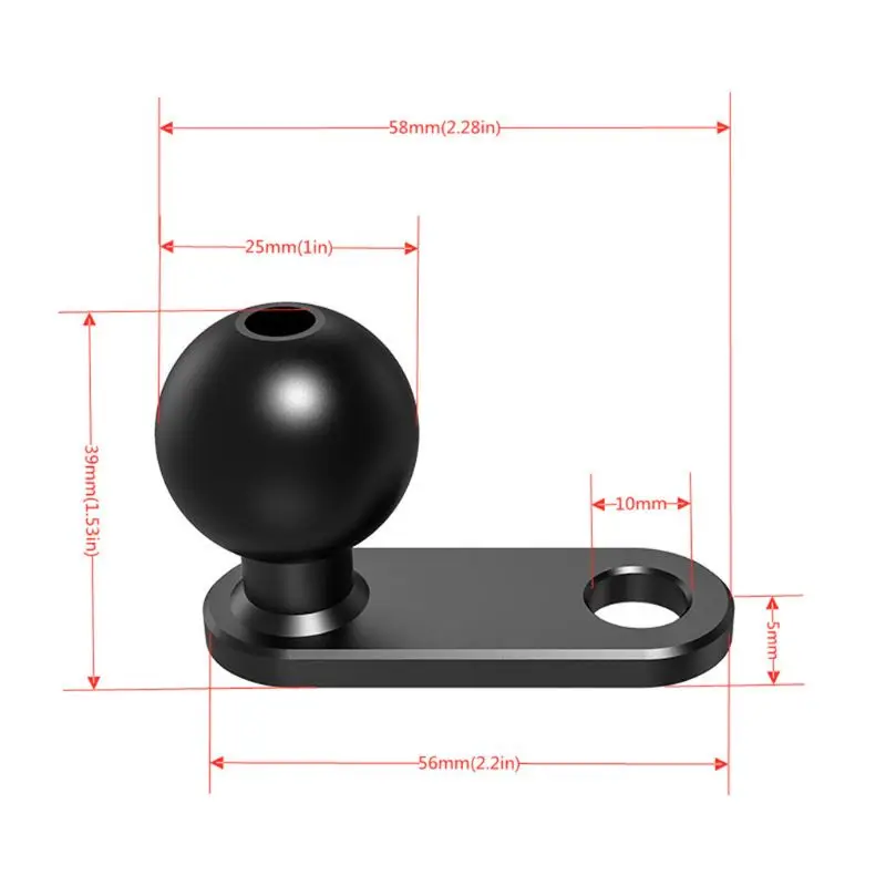 L Shaped Aluminum Alloy Base Holder Rubber Ball Head Rearview Mirror for Motorcycle Electric Vehicles Scooter Cellphones | Электроника