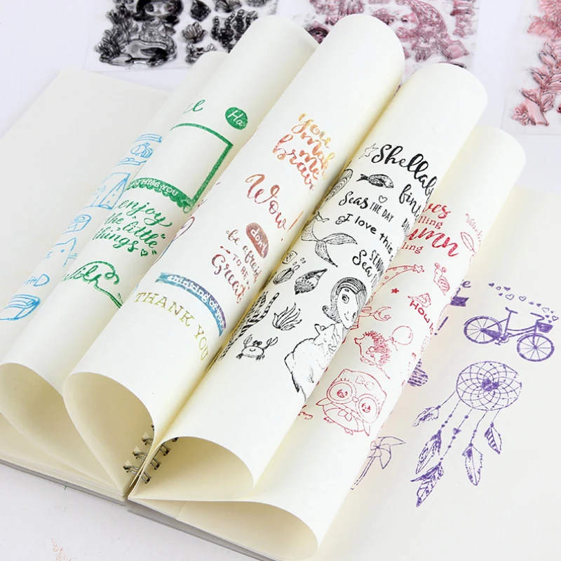 Винтажный прозрачный штамп с цветами птицами розами украшение сделай сам