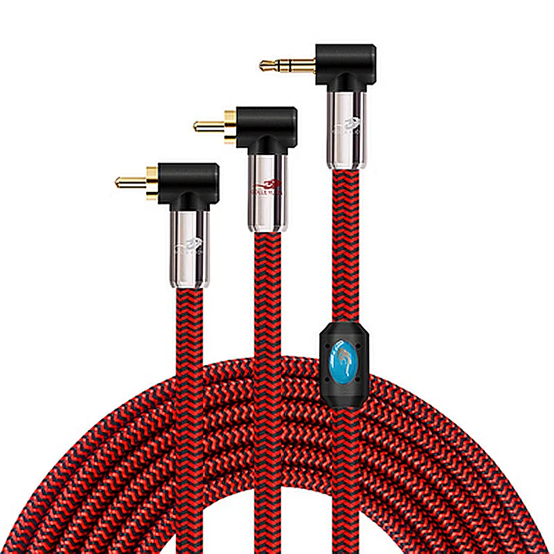 Аудиокабель Hi Fi 1/8 ''с Aux разъемом 3 5 мм на два RCA папа для мобильного телефона