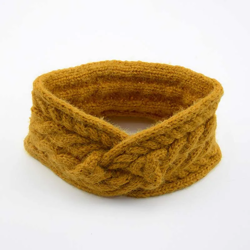

Double Twist Cross Hairband Turban Ear Warmer Imitation Mink Elastic Hair Band Crochet Wide Head Wrap Knitting Wool Headband