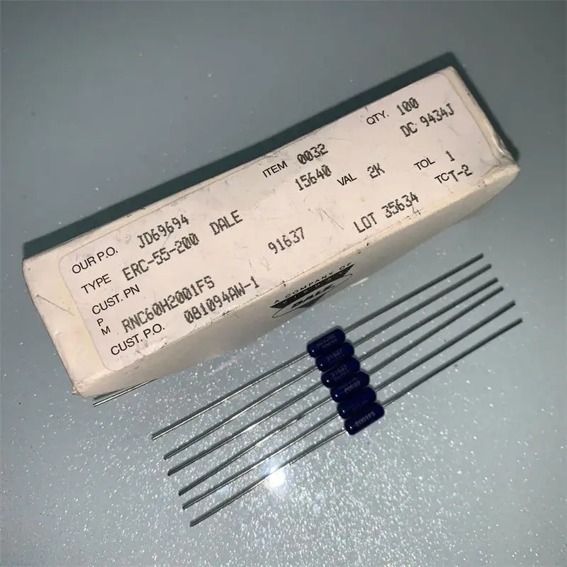 100% новый и оригинальный 20 шт. RNC60H2001FS 1/2 Вт 0 5 2KR 1% жаропрочная металлизированная