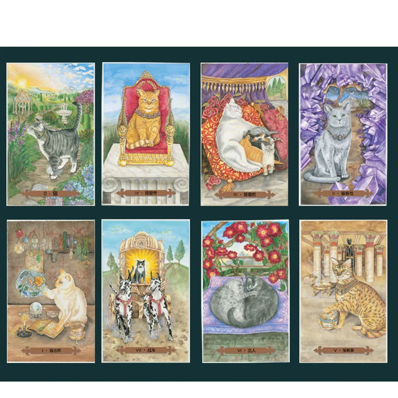 Новые карты 12*7 см Карты Таро для кошек Divination игровые китайская версия