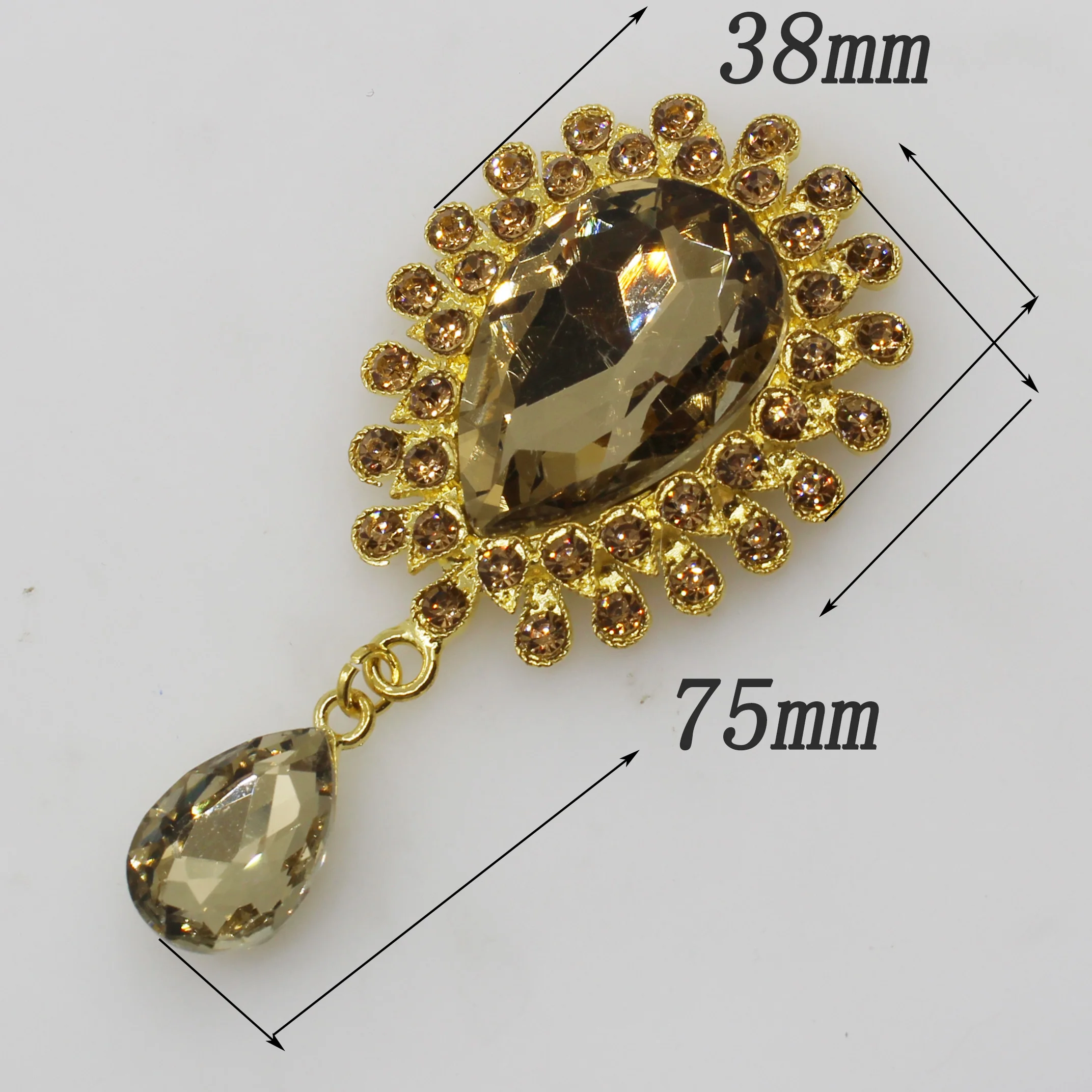 Аксессуары для женской одежды, стразы, украшение для свадебвечерние с кристаллами, брошь цвета шампанского с плоской спинкой, модные ювелирные украшения для невесты