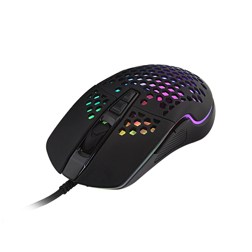 Оптическая игровая мышь эргономичная Проводная компьютерная цветная RGB с