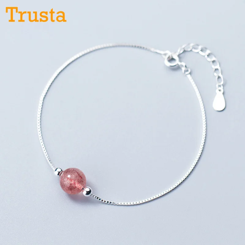 Trustdavis, Настоящее серебро 925 пробы, синтез жемчуга, цепочка змеи 16,5 см, браслеты для подростков, женщин, девушек, ювелирные изделия DA288