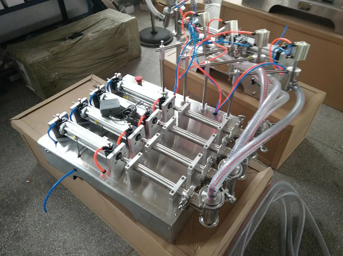 4 головки поршня машина для розлива жидкости пневматическое моющее средство