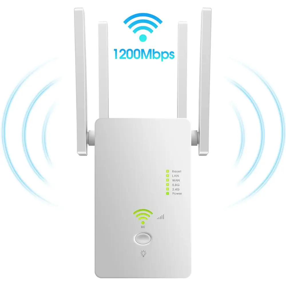 

1200Mbps Mini Gigabit Wifi Router Dual Band 2.4GHz&5.8GHz Wifi Repeater Signal Booster Powerline adapter Extender Wireless AP