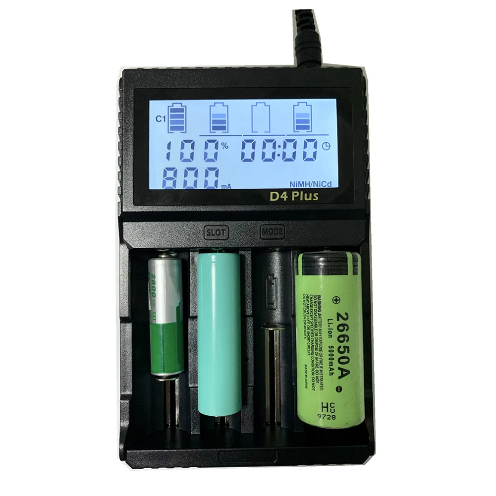 Умное зарядное устройство с 4 мя слотами и USB кабелем|Зарядные устройства| |