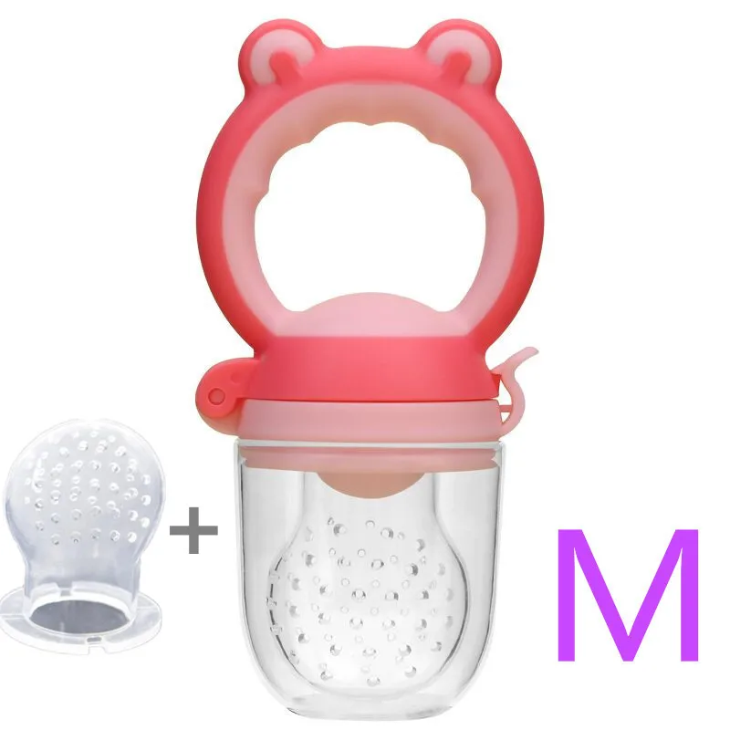 Pacifier Pink M Силиконовая соска+ соска для младенца, голова лягушки, тип молочного свежего фруктового соска для детей, бутылочки для соска - Цвет: Pacifier Pink M