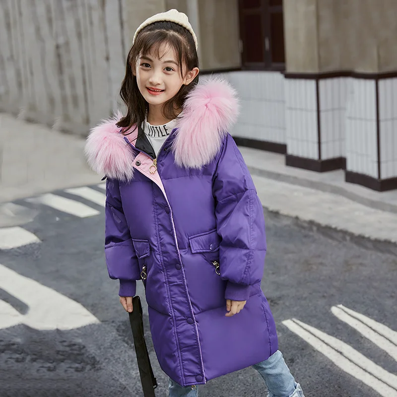 Новинка 2019 года зимние куртки-пуховики для маленьких девочек парки детская