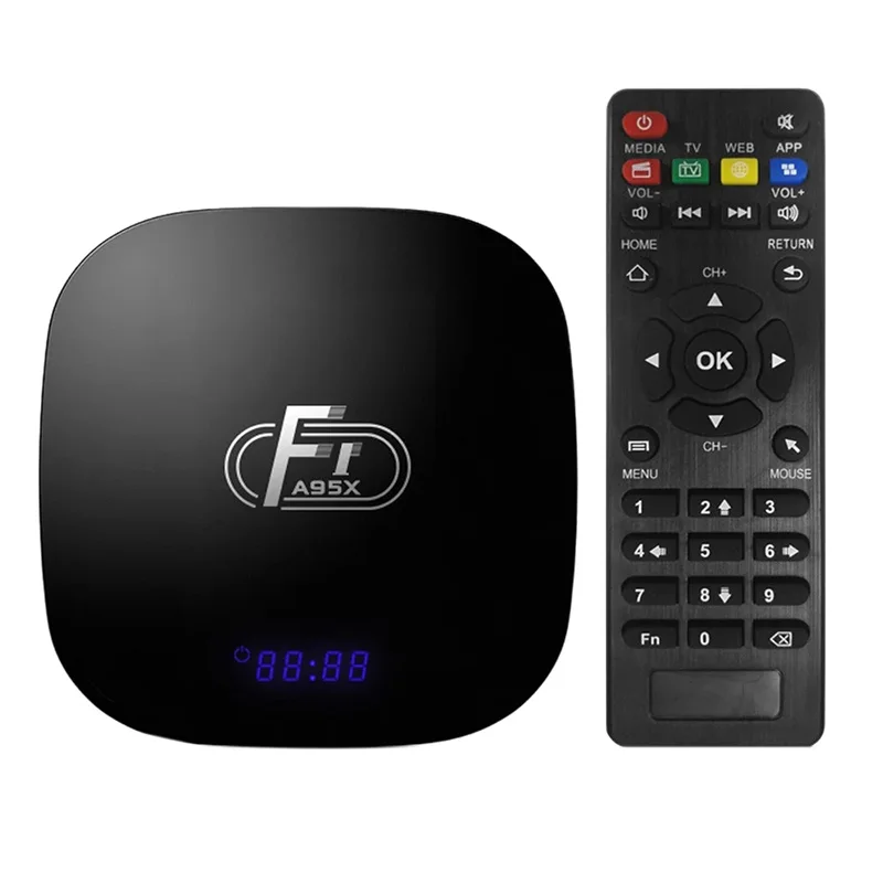 A95X F1 Android 8 1 ТВ бокс Amlogic S905W Smart Tv телеприставка пульт дистанционного управления