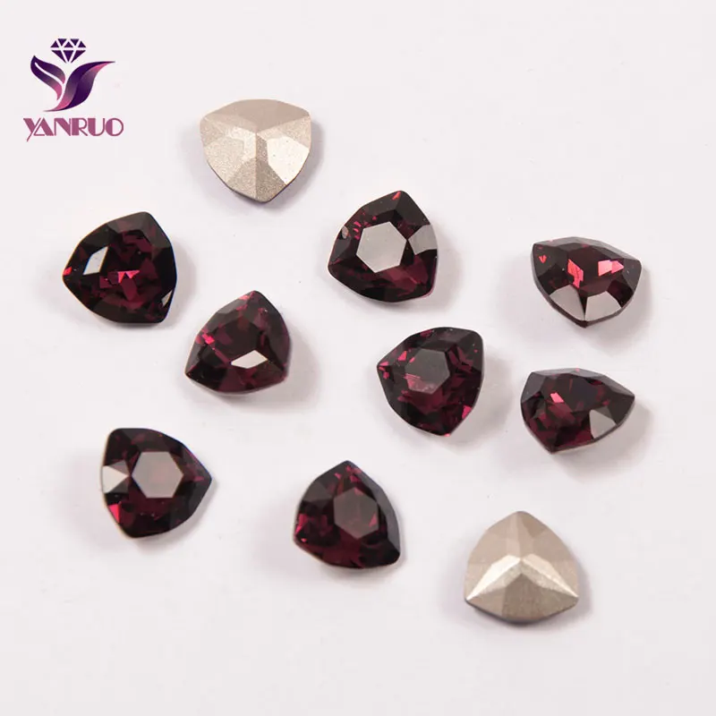 Amethyst YANRUO 4706 триллиантные необычные стеклянные камни Сделай Сам стразы остроконечные украшения поделки бриллианты для одежды - Цвет: Amethyst