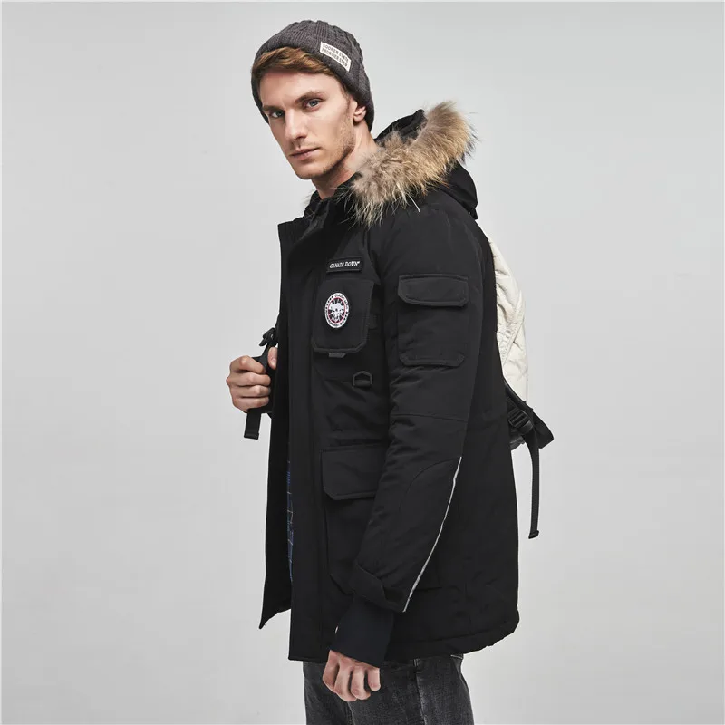 Beste Heren Winter Jas Warme Dikke Katoenen Multi-Pocket Capuchon Mannelijke Toevallige Fur Trim Jas Mannen Donsjack Jas Plus Size