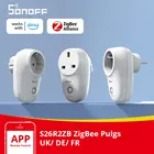 Розетка SONOFF S26R2ZB ZigBee, штепсельная Вилка для умного дома, 16 А, с голосовым дистанционным управлением, работает с SONOFFZBBridge Alexa