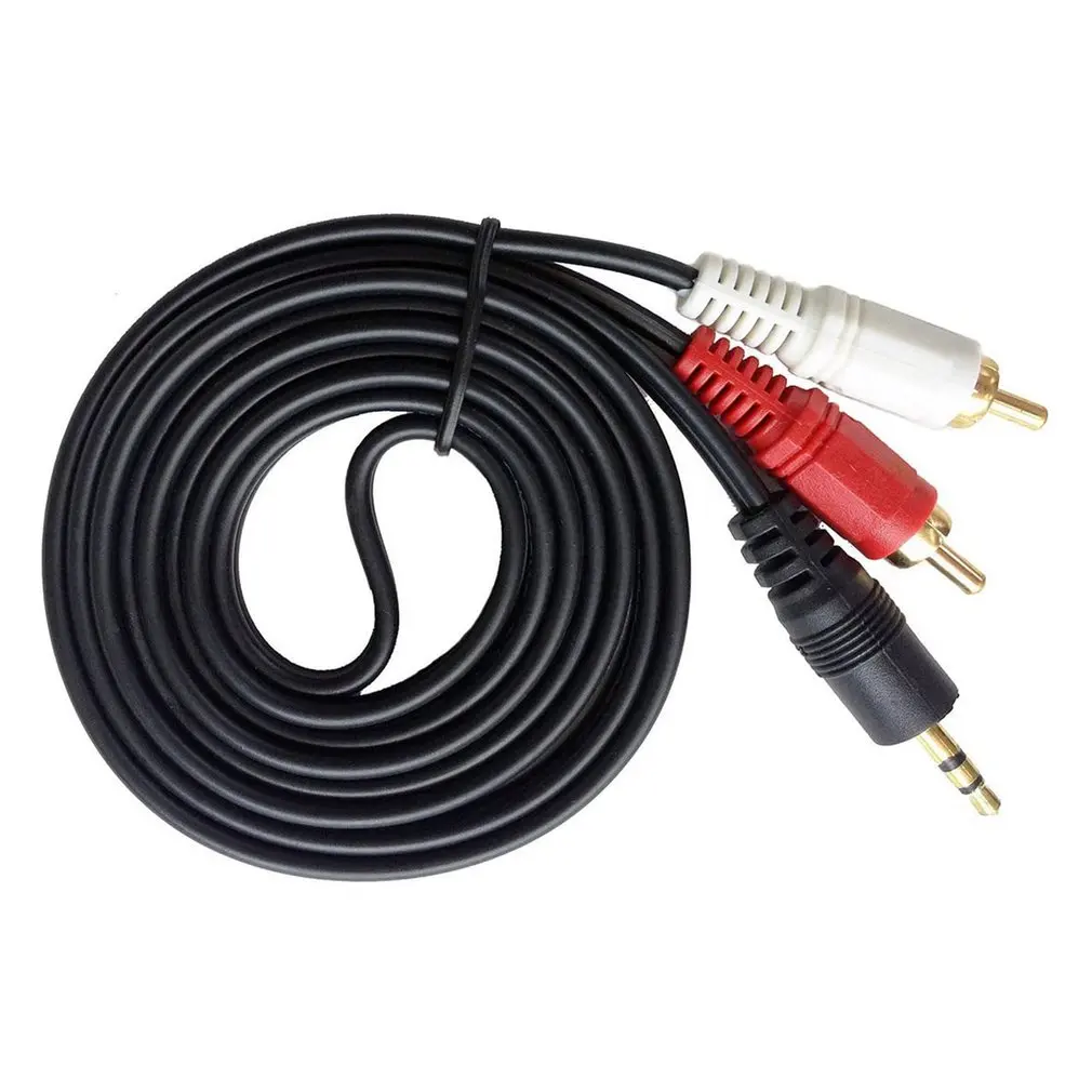 

1.5M Audio Cable 3.5mm Jack Male to 2RCA Male Music Stereo Audio Adapter Cable Audio AUX Line for Amplifier MP3 TV Sound Speaker