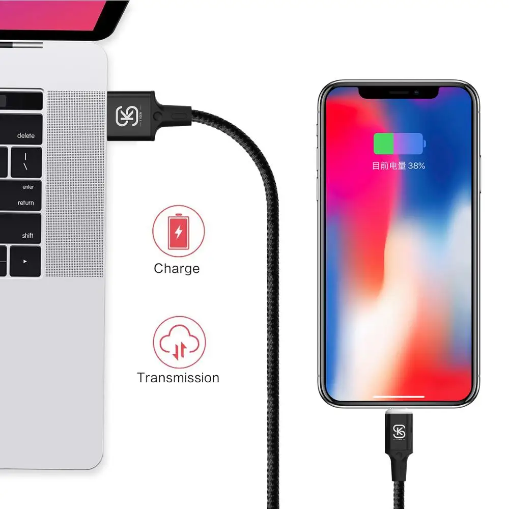 Магнитный кабель SIKAI 3A 2 4 А для Iphone 11X8 6 plus micro USB Сверхбыстрый зарядный Android