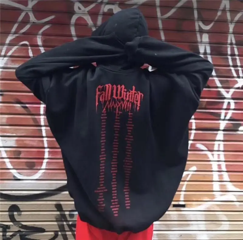 Vetements, толстовки для мужчин и женщин, 1:1, высокое качество, капля крови, надпись, вышивка, хип-хоп, kanye west, vetements, противотуманная Толстовка