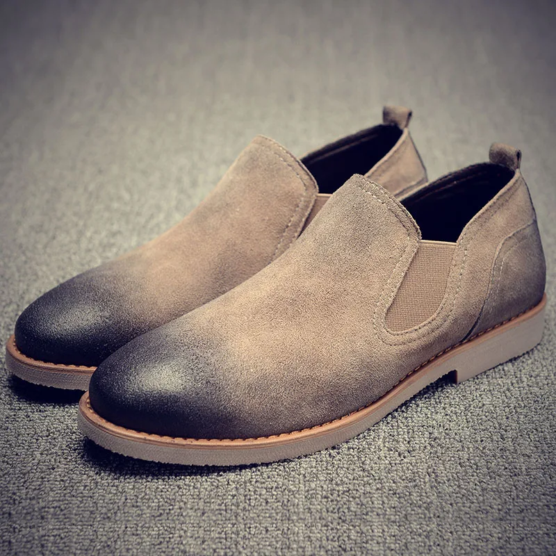 

Golden Sapling Classics Men's Boots Fashion Red Cow Suede Leather Shoes Men Comfortable Leisure Chelsea Boot Retro Casual Shoe