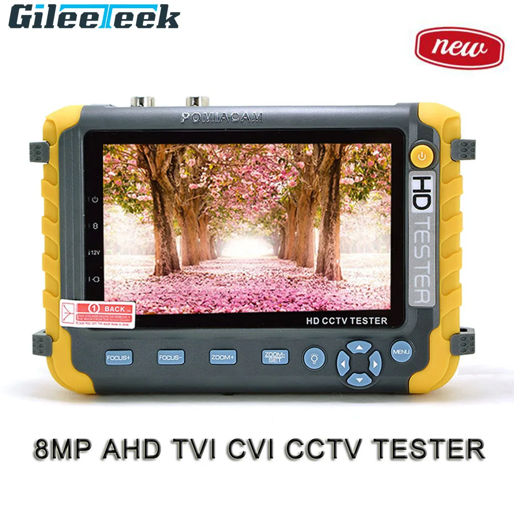 Дюймовый тестер системы скрытого видеонаблюдения 8mp TVI CVI аналоговая камера