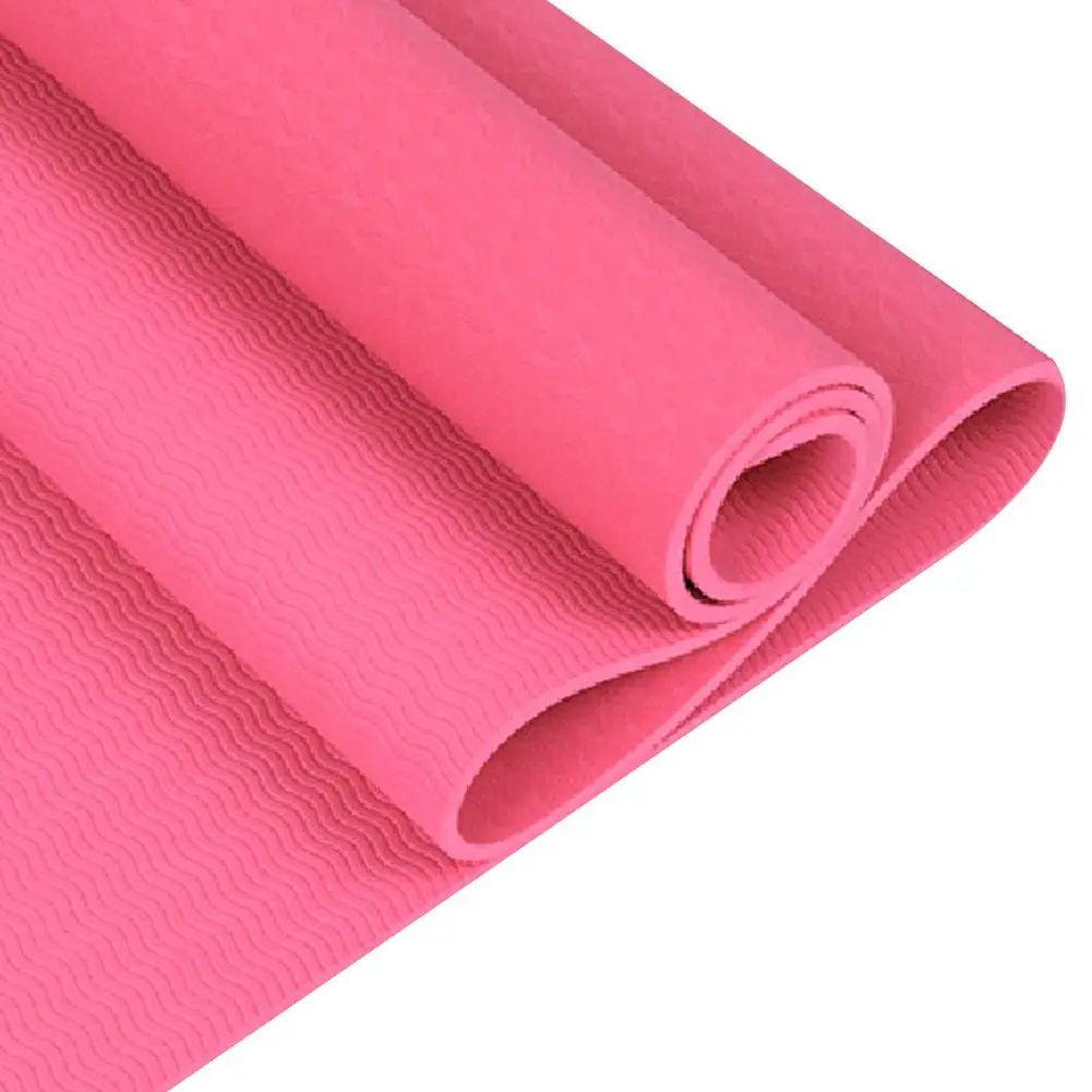 

183*61*0.6 cm TPE Yoga Mat Solid Color Home Gym Fitness Exercise Workout Anti-slip Beginner Sport Carpet Pads Women Mats Yoga
